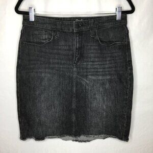 Universal Thread raw hem denim skirt jean women's size 10 gray wash